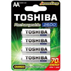   TOSHIBA Újratölthető akku TNH-6GAE BP-4C AA - 2600mAh (4db/csomag)