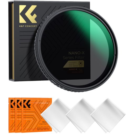 K&F Concept NANO-X, VARIO ND 2-32 szűrő, W/O Black cross, vízlep., karcálló, +3db törlőkendő, 72mm (KF-01-1803V1)