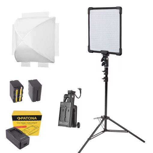 Godox "Influenszer" Mobil Szett - FH50Bi BiColor LED Lámpa (softbox, 2m állvány, akkuk)