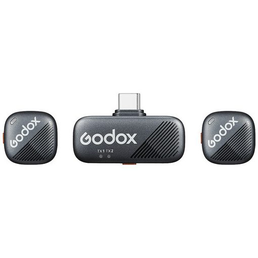 Godox Cube-S 2 csatornás Wireless - Vezeték nélküli Mikrofon USB-C csatlakozás, mobilokhoz (2.4 GHz)