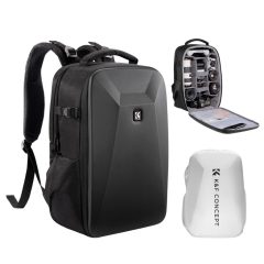   K&F Concept hardshell professzionális kamera hátizsák, 22L, 15.6 laptop zseb, fekete (KF-13-134)