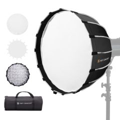   K&F Concept 90cm átmérőjű, parabolic softbox, gyorscsatlakozás, méhsejt rács, Bowens csatlakozás (KF-18-0008V1)