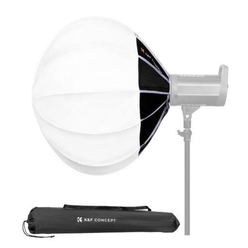 K&F Concept 65cm-es nyitható gömb softbox, lantern, Bowens csatlakozás, hordtáskával (KF-18-0009)